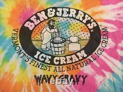 Vintage BEN & JERRY'S Wavy Gravy ice cream tie dyed t-shirt Grateful Dead L