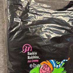 Vintage Baskin Robbins Sweatshirt XL Black 90s Ice Cream Employee Promo Crewneck