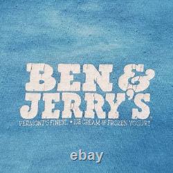 Vintage Ben & Jerry Ice Cream Single Stitch Long Sleeve Tie Dye RARE Large L
