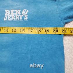 Vintage Ben & Jerry Ice Cream Single Stitch Long Sleeve Tie Dye RARE Large L