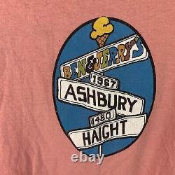 Vintage Ben & Jerrys Shirt Ashbury Haight Anvil Pink Mens Extra Large