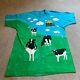 Vintage Ben & Jerrys Shirt Men XL Cow Euphoria Tie Dye Single Stitch Liquid Blue
