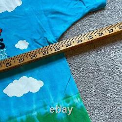 Vintage Ben & Jerrys Shirt Men XL Cow Euphoria Tie Dye Single Stitch Liquid Blue