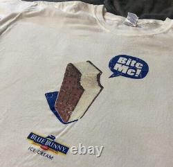 Vintage Blue Bunny Ice Cream Sandwhich Promo T-Shirt Size XL