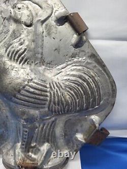 Vintage Crowing Rooster Large Tin Mold Cool Treats Ice Cream Chocolate