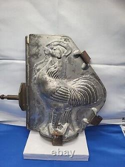 Vintage Crowing Rooster Large Tin Mold Cool Treats Ice Cream Chocolate SHELF