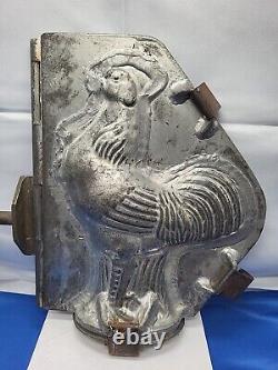 Vintage Crowing Rooster Large Tin Mold Cool Treats Ice Cream Chocolate SHELF