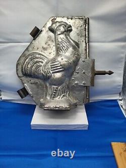 Vintage Crowing Rooster Large Tin Mold Cool Treats Ice Cream Chocolate SHELF