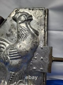 Vintage Crowing Rooster Large Tin Mold Cool Treats Ice Cream Chocolate SHELF