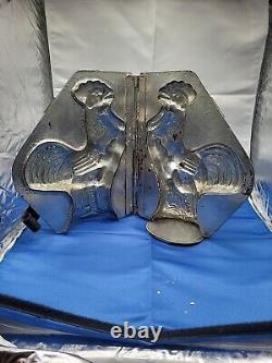 Vintage Crowing Rooster Large Tin Mold Cool Treats Ice Cream Chocolate SHELF