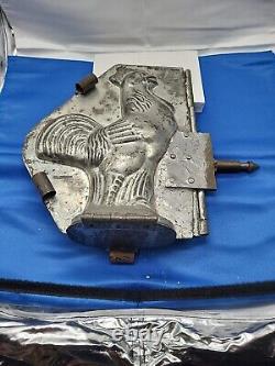 Vintage Crowing Rooster Large Tin Mold Cool Treats Ice Cream Chocolate SHELF