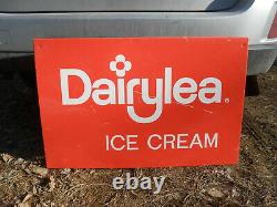 Vintage Dairylea Ice Cream Large 34 X 22 Milk Dairy Farm Store Tin Sign