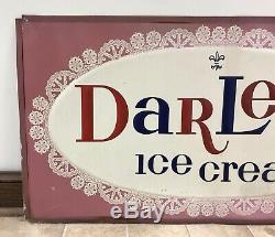 Vintage Darlene Ice Cream Large Metal Sign Dolly Madison Snacks Brand (rare!)