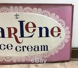 Vintage Darlene Ice Cream Large Metal Sign Dolly Madison Snacks Brand (rare!)