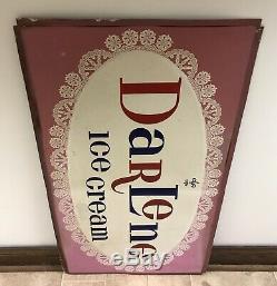 Vintage Darlene Ice Cream Large Metal Sign Dolly Madison Snacks Brand (rare!)