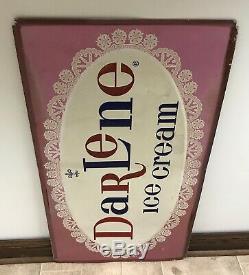 Vintage Darlene Ice Cream Large Metal Sign Dolly Madison Snacks Brand (rare!)