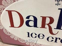 Vintage Darlene Ice Cream Large Metal Sign Dolly Madison Snacks Brand (rare!)