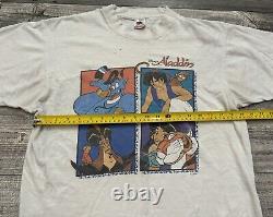 Vintage Disney Aladdin Shirt Mens Size Large World On Ice Single Stitch White