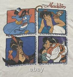 Vintage Disney Aladdin Shirt Mens Size Large World On Ice Single Stitch White