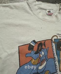 Vintage Disney Aladdin Shirt Mens Size Large World On Ice Single Stitch White