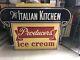 Vintage Double Sided Restaurant Sign Italian Kitchen Producers Ice Cream LARGE