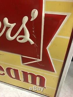 Vintage Double Sided Restaurant Sign Italian Kitchen Producers Ice Cream LARGE