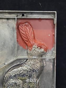 Vintage Easter Bunny Large Cool Rabbit Ice Cream Chocolate Candy Molds Wax SHELF