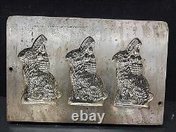 Vintage Easter Bunny Large Cool Rabbits Ice Cream Chocolate Candy Molds Wax Fun