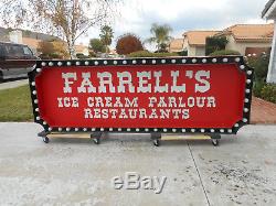 Vintage Farrell's Ice Cream Parlour Large Display Light Sign