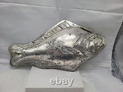 Vintage Fish Ocean Large Tin Mold Cool Treats Ice Cream Candy Chocolate