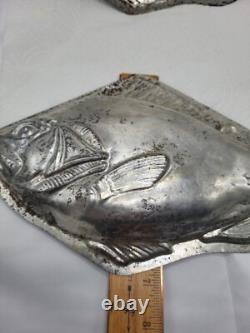 Vintage Fish Ocean Large Tin Mold Cool Treats Ice Cream Candy Chocolate