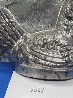 Vintage France Hen On Basket Large Tin Mold Cool Treats Ice Cream Chocolate