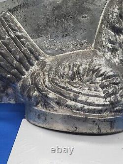 Vintage France Hen On Basket Large Tin Mold Cool Treats Ice Cream Chocolate
