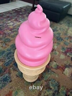 Vintage Ice Cream Cone Bank 27 Strawberry Pink Safe-T Cup LARGE