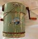 Vintage Ice Cream Maker Alaska green Painted Wood Red Accents US All ++ Parts
