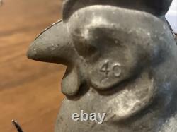 Vintage LARGE 2 PINT Pewter Hen Chicken Ice Cream Mold #40 E &Co S &Co Brevete