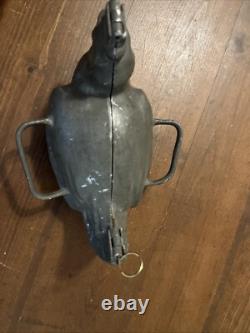 Vintage LARGE 2 PINT Pewter Hen Chicken Ice Cream Mold #40 E &Co S &Co Brevete
