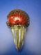 Vintage LARGE Ice Cream Cone Wire Wrapped Glass Christmas Ornament RED