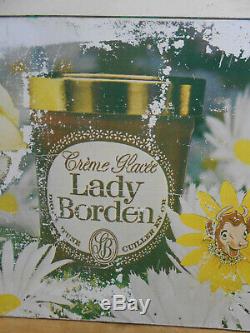 Vintage Lady Borden Ice Cream Large 42 X 21 Farm Milk Tin Sign Elsie The Cow