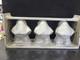 Vintage Large 3 Santa Claus Hinged 5 Piece Ice Cream Chocolate Molds Wax Fun