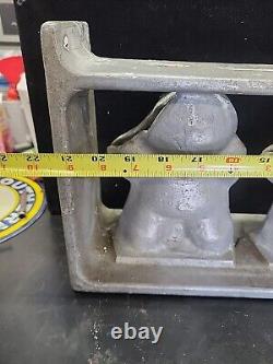 Vintage Large 3 Santa Claus Hinged 5 Piece Ice Cream Chocolate Molds Wax Fun