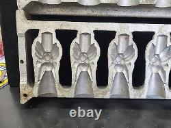 Vintage Large 6 Winged Angels Hinged Cake Ice Cream Chocolate Molds Wax Fun