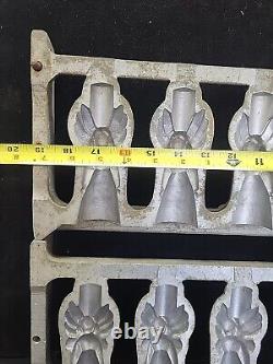 Vintage Large 6 Winged Angels Hinged Cake Ice Cream Chocolate Molds Wax Fun