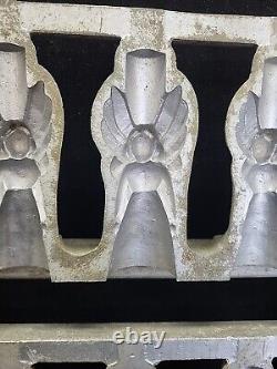 Vintage Large 6 Winged Angels Hinged Cake Ice Cream Chocolate Molds Wax Fun