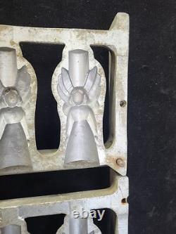 Vintage Large 6 Winged Angels Hinged Cake Ice Cream Chocolate Molds Wax Fun