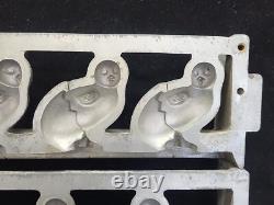 Vintage Large Easter Chicks Eggs Hinged Cake Ice Cream Chocolate Molds Wax Fun