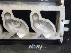 Vintage Large Easter Chicks Eggs Hinged Cake Ice Cream Chocolate Molds Wax Fun