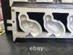 Vintage Large Easter Chicks Eggs Hinged Cake Ice Cream Chocolate Molds Wax Fun