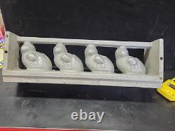 Vintage Large Easter Chicks Eggs Hinged Cake Ice Cream Chocolate Molds Wax Fun