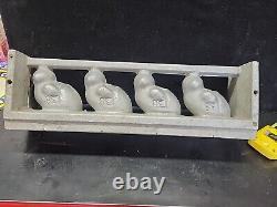 Vintage Large Easter Chicks Eggs Hinged Cake Ice Cream Chocolate Molds Wax Fun